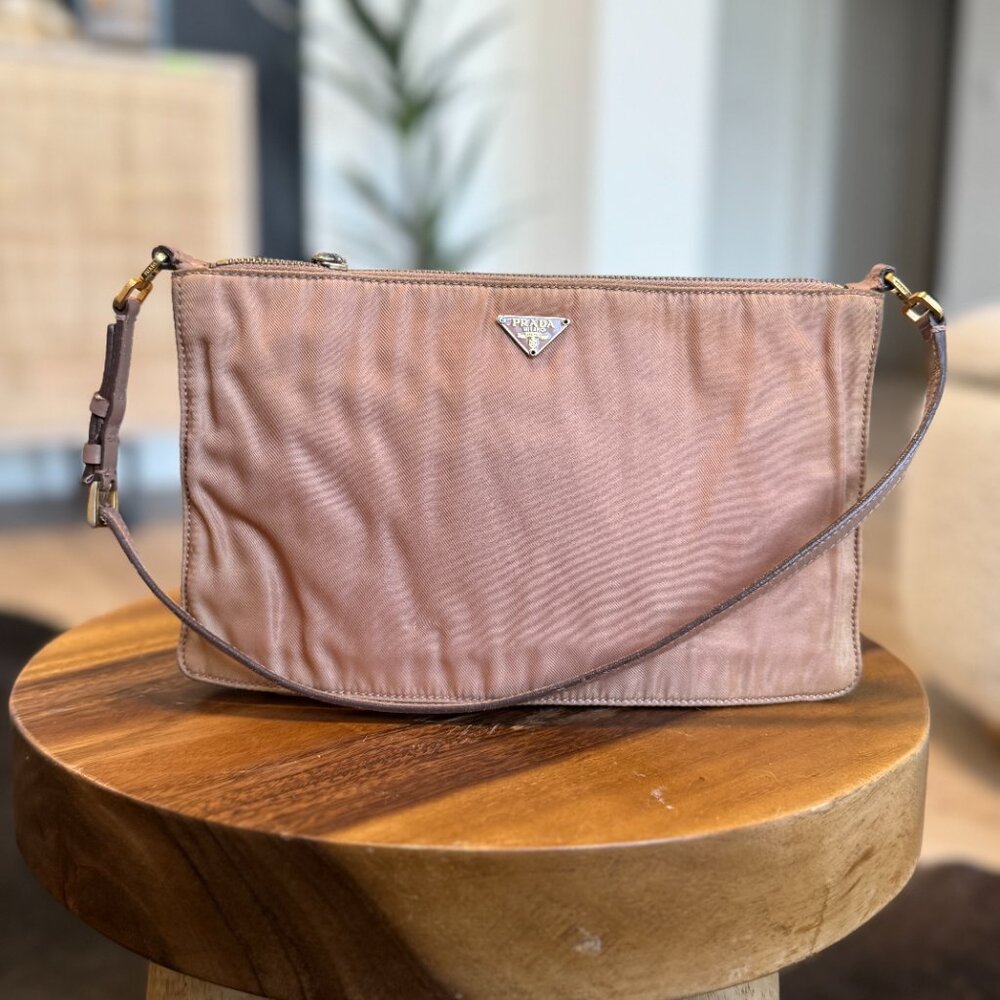 Rare Blush Prada Tessuto Shoulder Bag - Picture 1 of 7